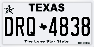 TX license plate DRQ4838