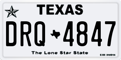 TX license plate DRQ4847