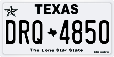TX license plate DRQ4850
