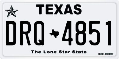 TX license plate DRQ4851