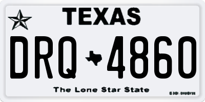 TX license plate DRQ4860