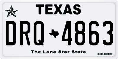 TX license plate DRQ4863