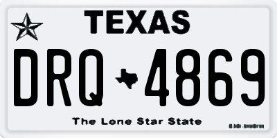 TX license plate DRQ4869