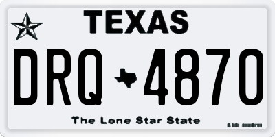 TX license plate DRQ4870
