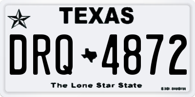 TX license plate DRQ4872