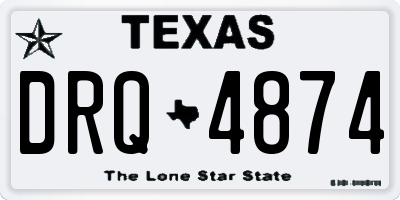 TX license plate DRQ4874