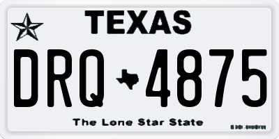 TX license plate DRQ4875