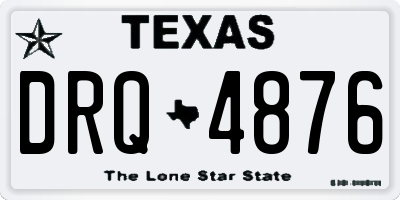 TX license plate DRQ4876