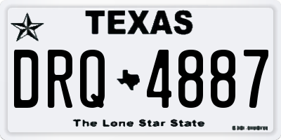 TX license plate DRQ4887