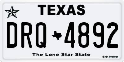 TX license plate DRQ4892