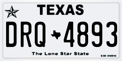 TX license plate DRQ4893