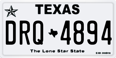TX license plate DRQ4894