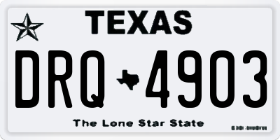 TX license plate DRQ4903