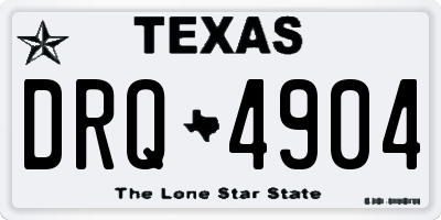 TX license plate DRQ4904