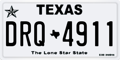 TX license plate DRQ4911