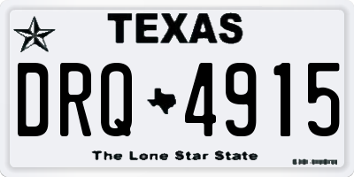 TX license plate DRQ4915