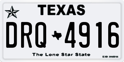 TX license plate DRQ4916