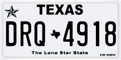 TX license plate DRQ4918