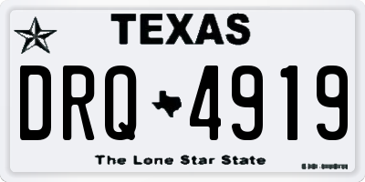 TX license plate DRQ4919