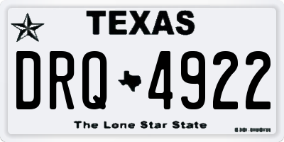 TX license plate DRQ4922