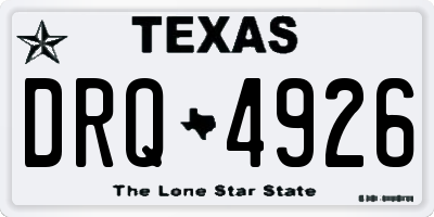 TX license plate DRQ4926