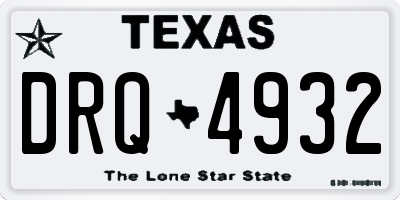 TX license plate DRQ4932