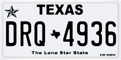 TX license plate DRQ4936