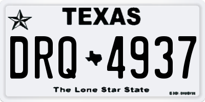 TX license plate DRQ4937