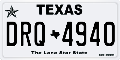 TX license plate DRQ4940