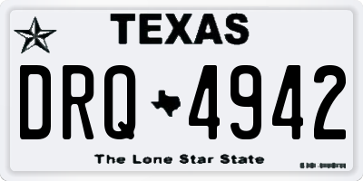 TX license plate DRQ4942