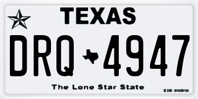 TX license plate DRQ4947