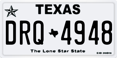 TX license plate DRQ4948