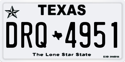 TX license plate DRQ4951