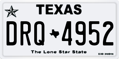 TX license plate DRQ4952