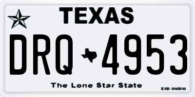 TX license plate DRQ4953