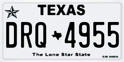 TX license plate DRQ4955