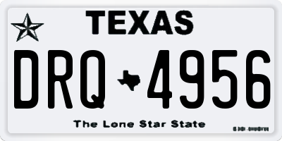 TX license plate DRQ4956