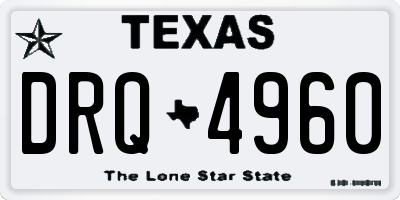 TX license plate DRQ4960