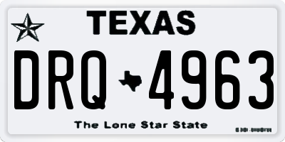 TX license plate DRQ4963
