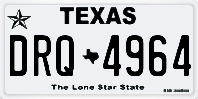 TX license plate DRQ4964