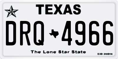 TX license plate DRQ4966
