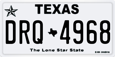 TX license plate DRQ4968