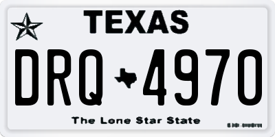 TX license plate DRQ4970