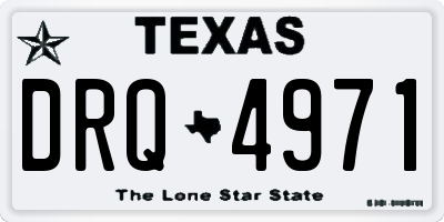 TX license plate DRQ4971
