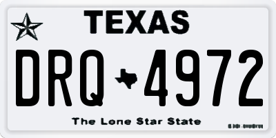 TX license plate DRQ4972