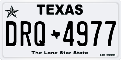 TX license plate DRQ4977