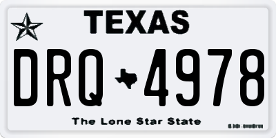 TX license plate DRQ4978