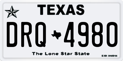 TX license plate DRQ4980