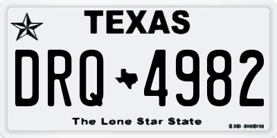 TX license plate DRQ4982
