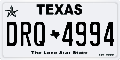 TX license plate DRQ4994
